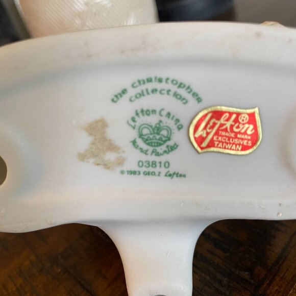 Lefton China hand painted The Christopher Collection 1983 oval photo holder - Picture 8 of 8